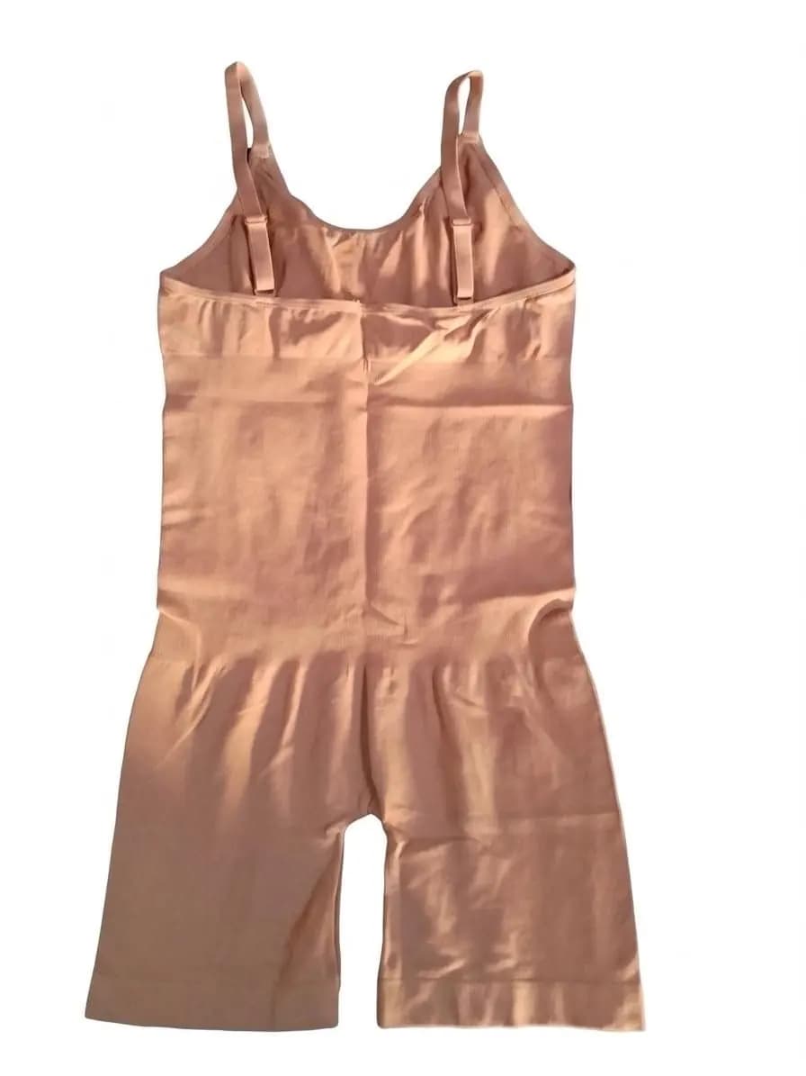 Seamless Bodysuit with Tummy Control, Light Brown,Size Medium