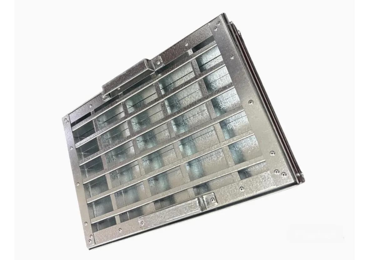 Steel Rusk & Fudge Baking Set – 35-Cavity Cutter + 2 Baking Trays – Galvanised Steel