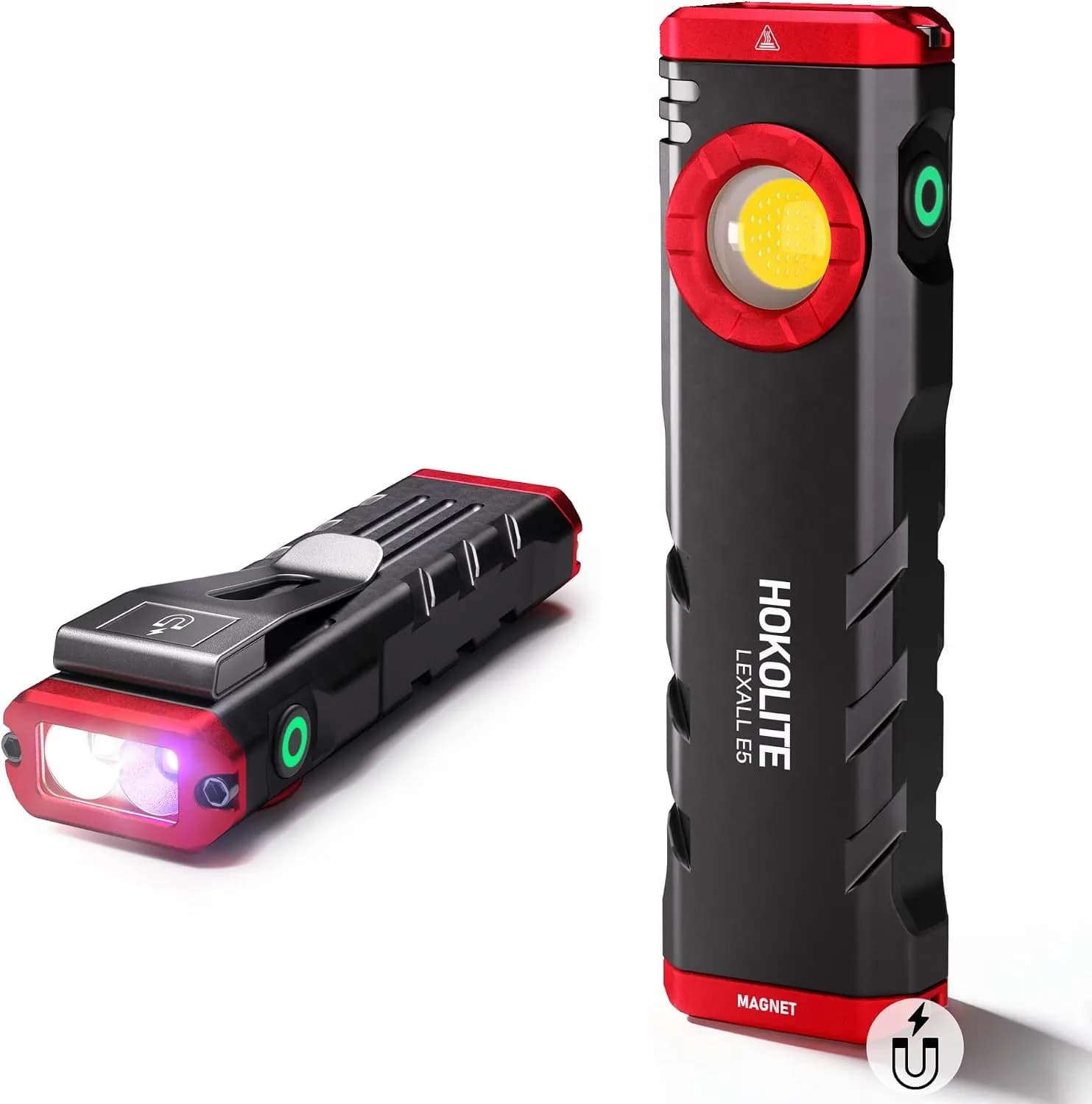 HOKOLITE LEXALL E5 - Every-Day-Carry Flashlight with 365nm UV and 300LM Rechargeable Pocket Light