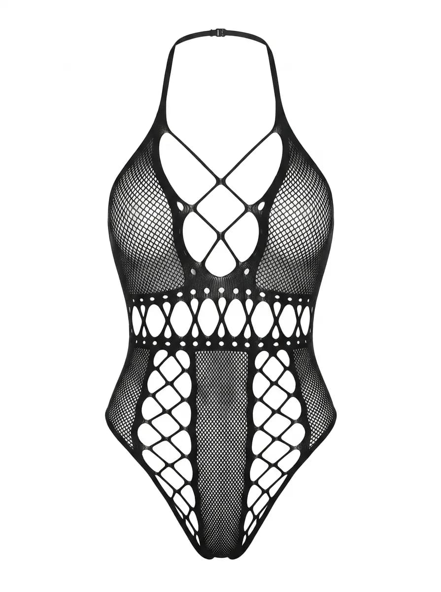Women’s Fishnet Lingerie Bodysuit. One Piece. Free Size