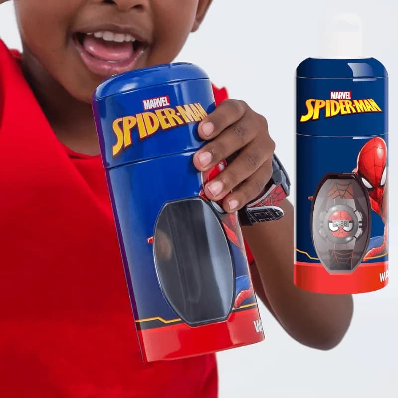 Spider-Man Watch in a Tin Money Bank