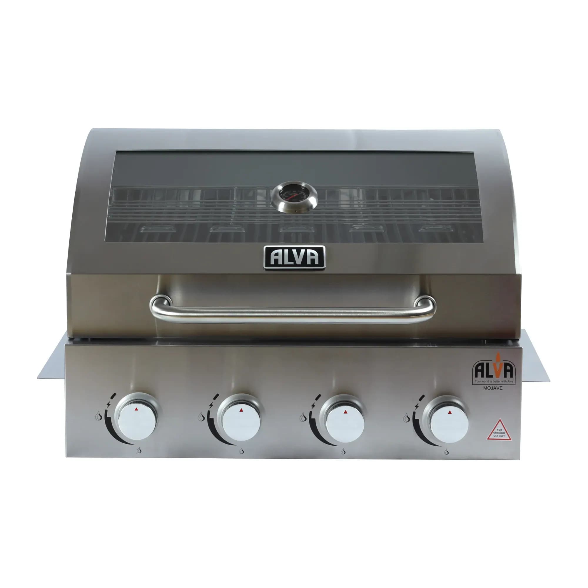 Mojave 4-Burner Drop-In Gas BBQ | Glass Hood