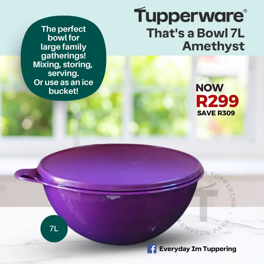 Tupperware That's A Bowl (7L) Amethyst