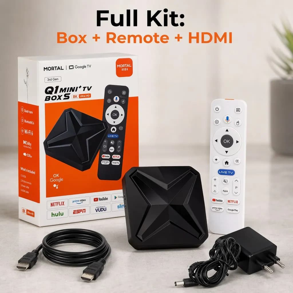 Q1 mini 8K Ultra-HD Andriod TV Box (3rd Gen) - Google TV