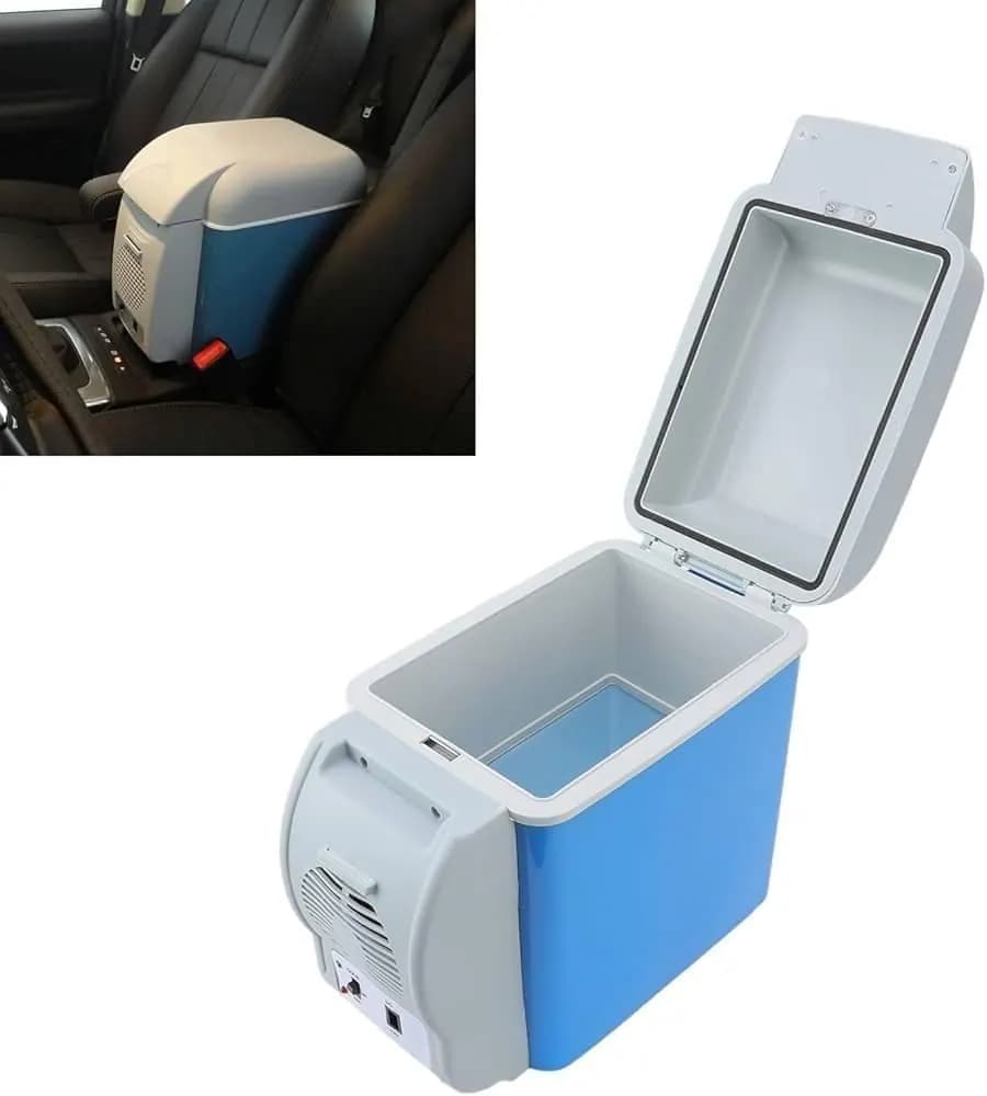 7.5L 12V DC Car Cooler: A Portable Electric Cool Box for Hot and Cold Storage This cooler is perfect for use in car, trucks, RVs, boats, camping excursions, and travel adventures.