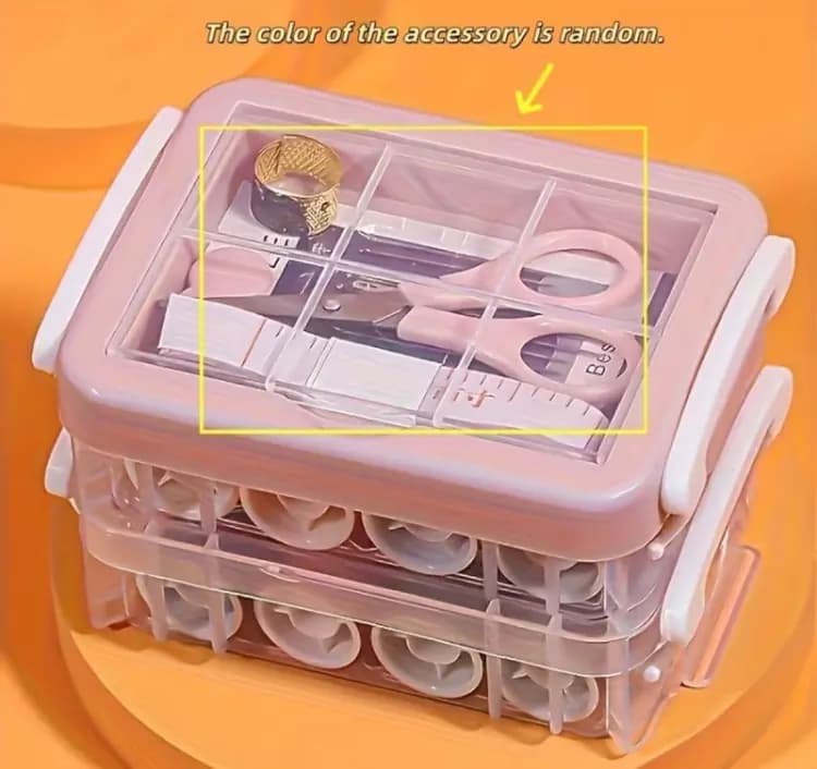 30-Piece Needle & Thread Sewing Kit – Portable Storage Box