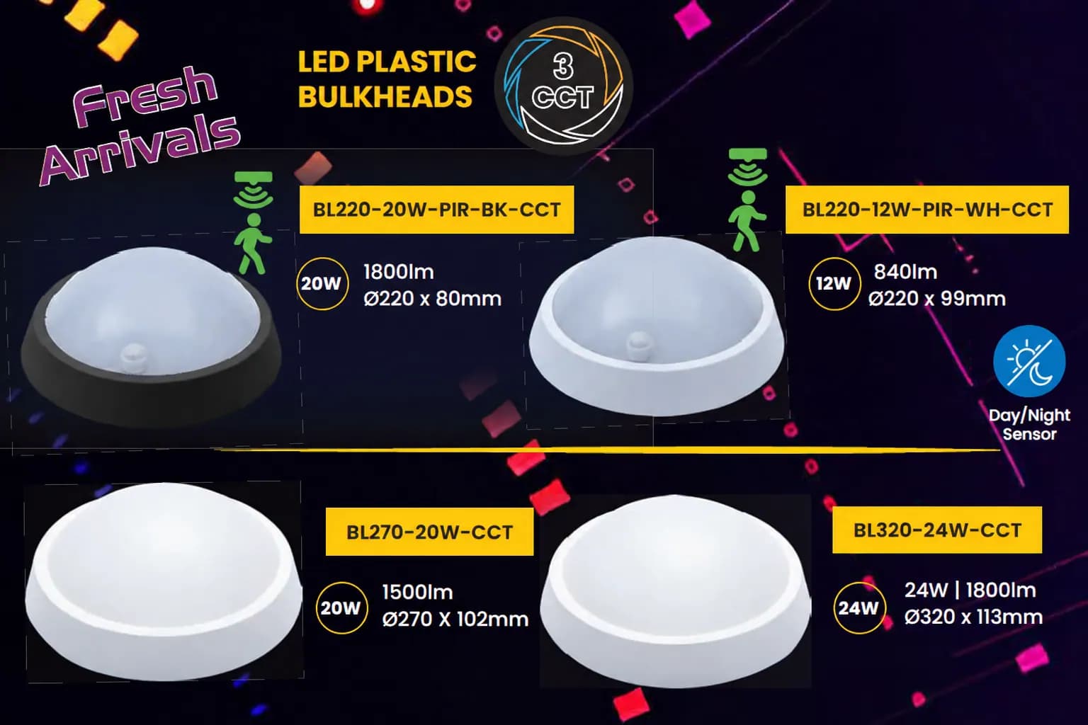 LED plastic bulkheads