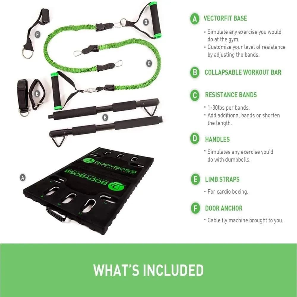 Killer Deals Full Body Portable Home Gym Resistance Exercise Workout System