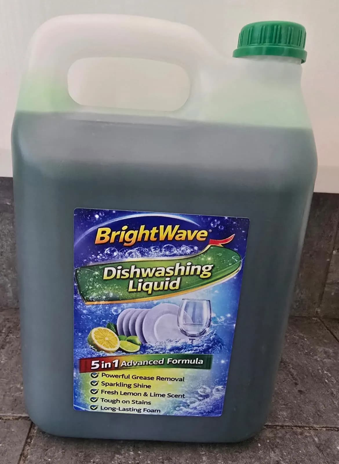 BrightWave Dishwashing Liquid 5L – Everyday Dishwashing Liquid for Homes & Businesses