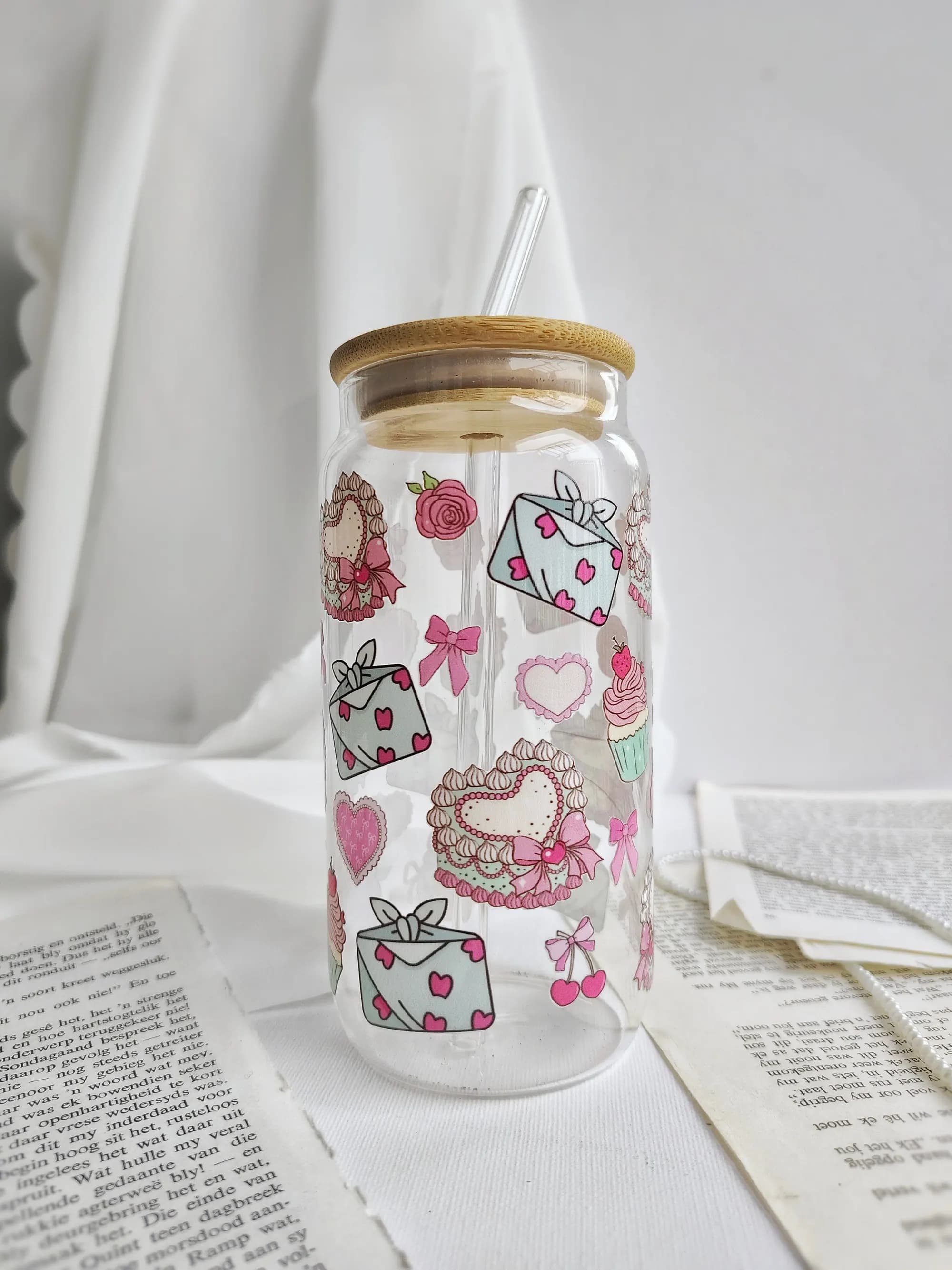 Vintage Love Glass Jar