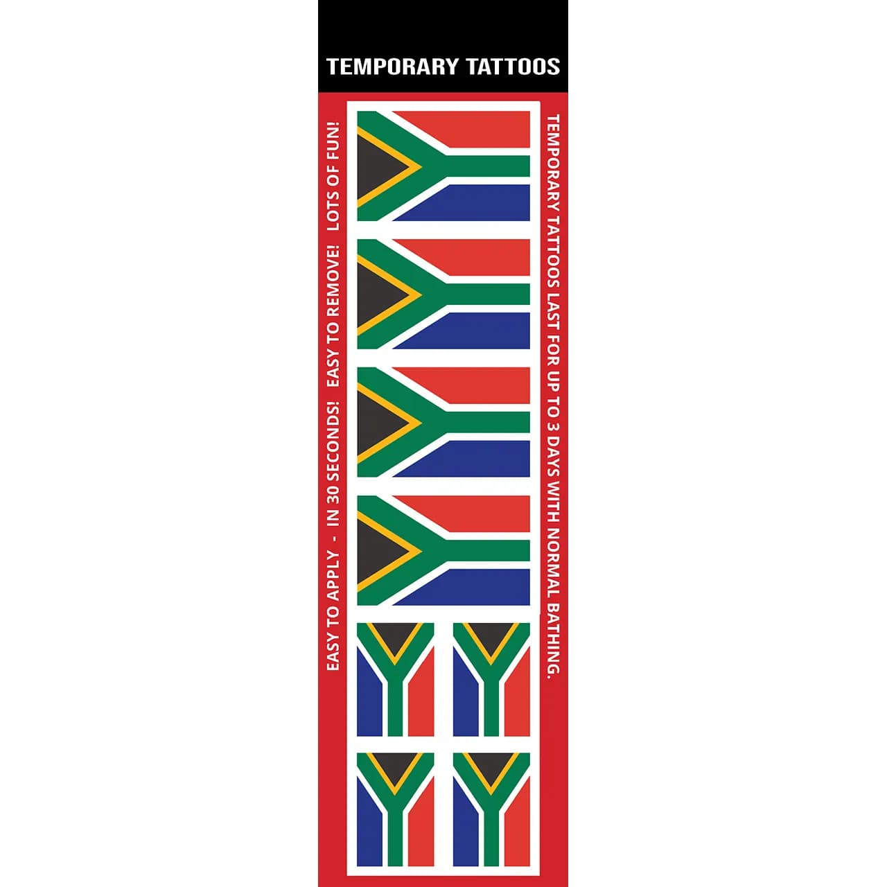 Sa Flag Temporary Tattoos