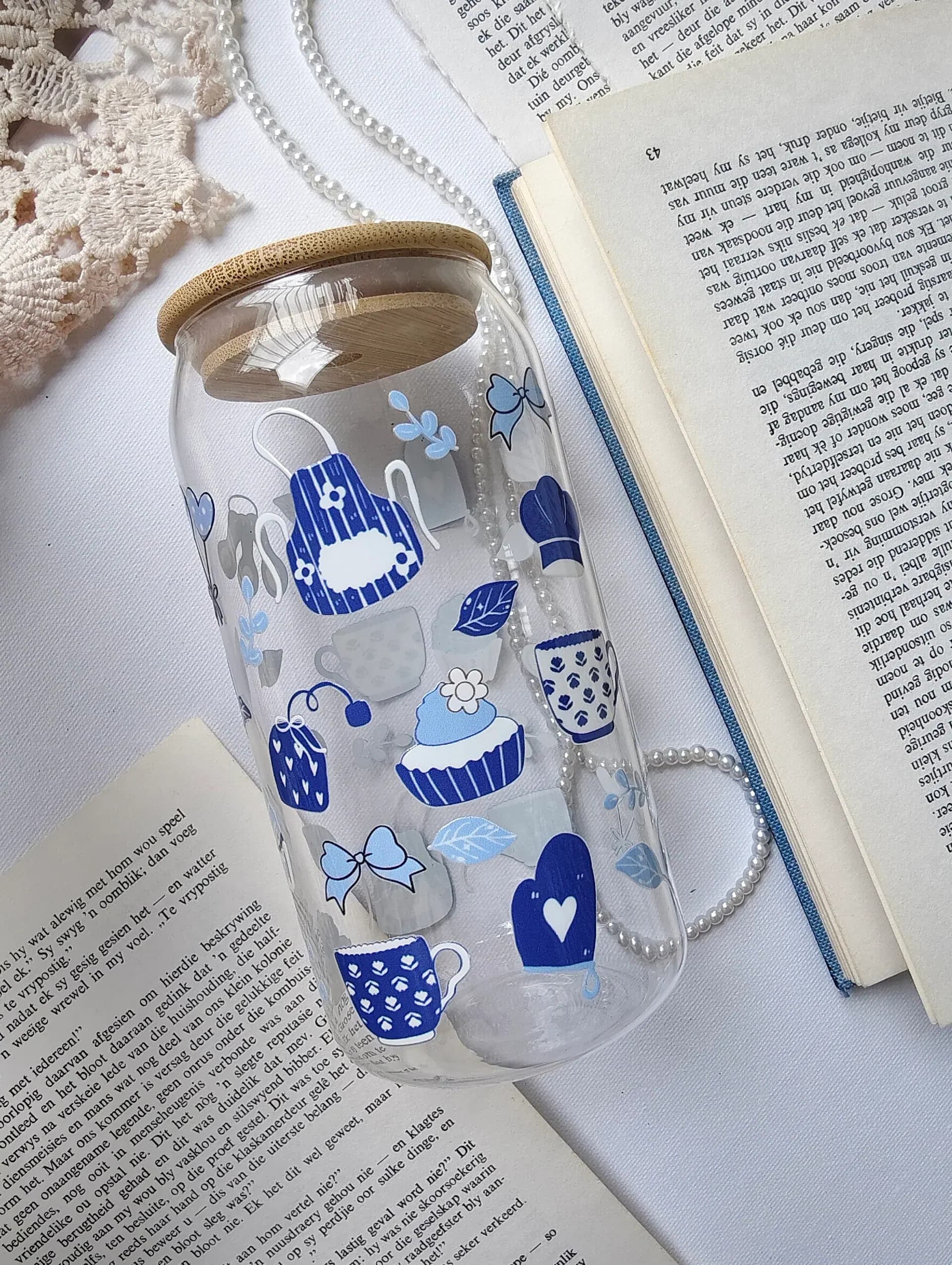Cozy Coquette Glass Jar