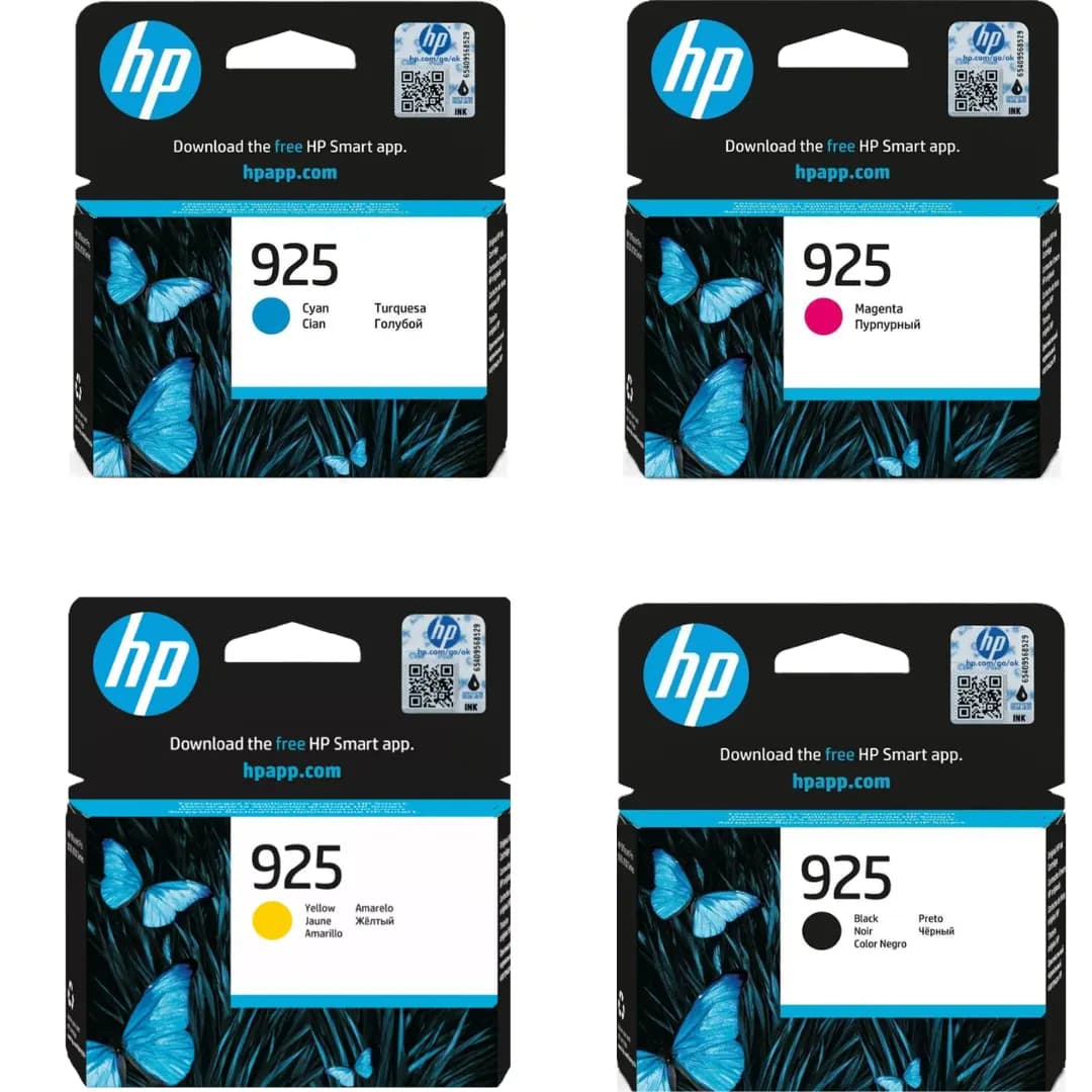 HP 925 Black and Tri Colour Ink Cartridges Combo Pack