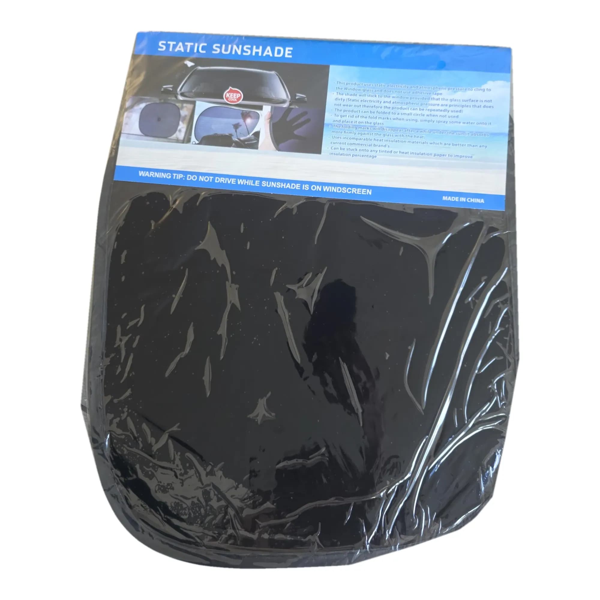 Generic 2x Static Electric Car Side Window Sun Shade – Premium UV Heat & Glare Block Protector for Kids, Babies and Toddlers, Fits Most Vehicles (Black, 2-Pack)