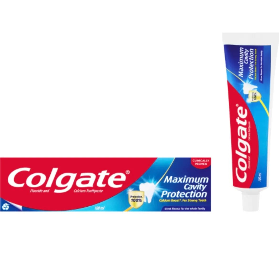 Colgate Maximum Cavity Protection Fluoride & Calcium Toothpaste (100ml)