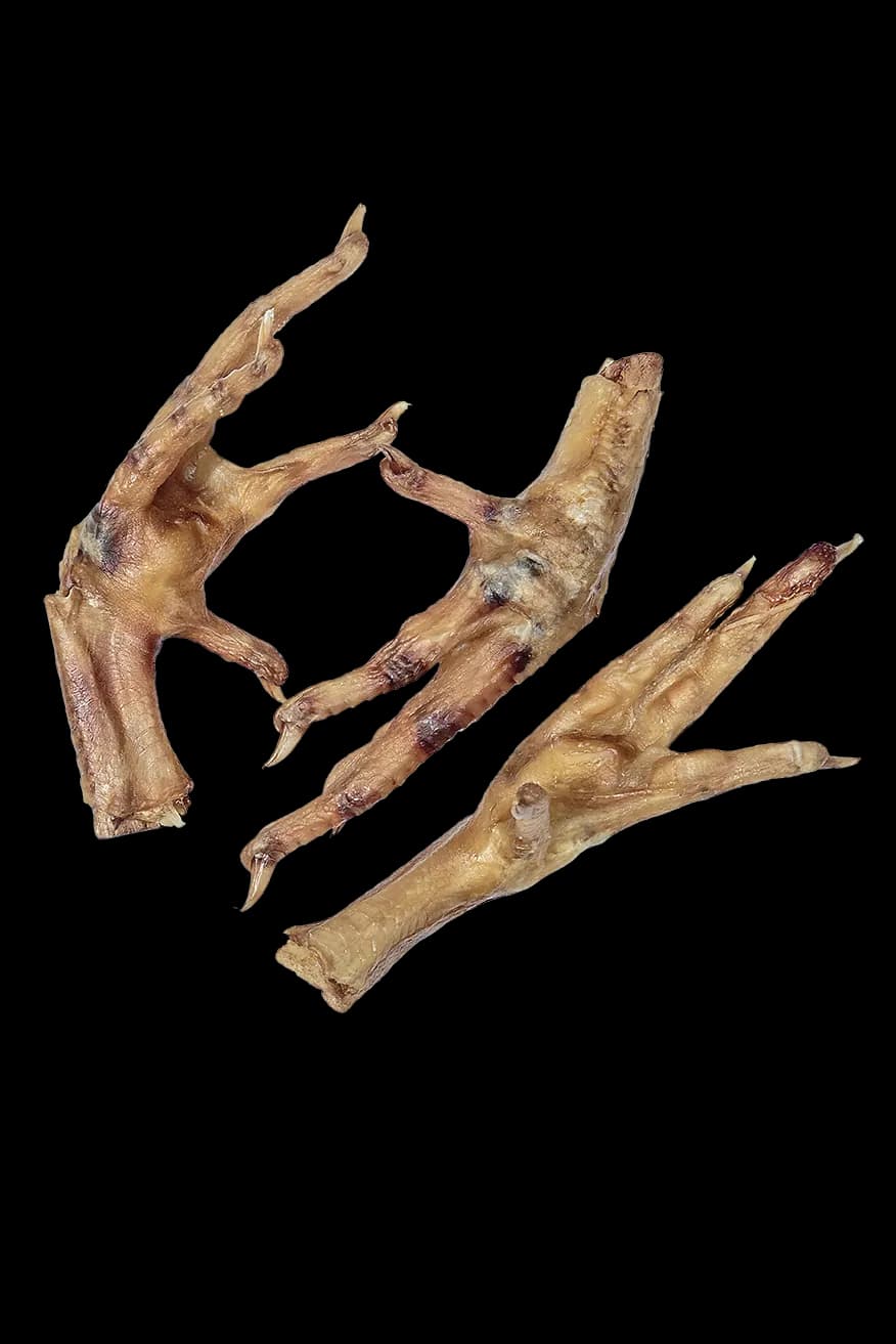 Natural Dried Chicken Feet for Dogs | 100% Single-Ingredient Slow Cured Grain-Free Dental Chew | Crunchy High-Protein Snack & Joint Support Treat