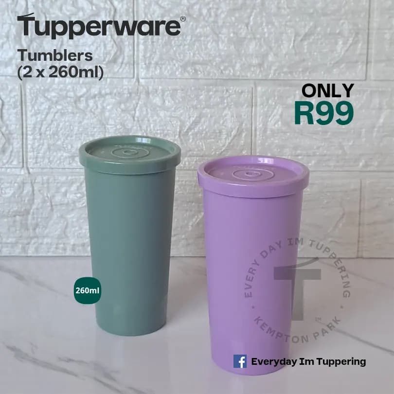 Tupperware Liquid-Tight Tumblers 260ml (Set of 2)