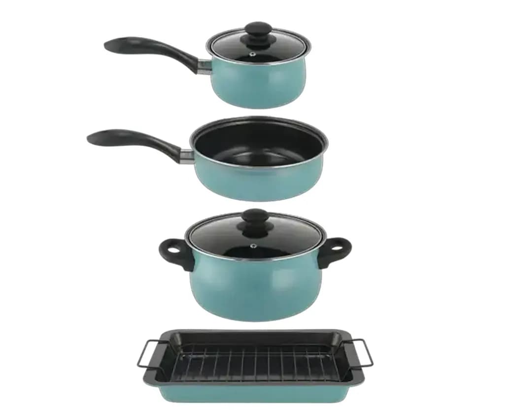 Delish Non-Stick Carbon Steel Cookware Set 9 Piece