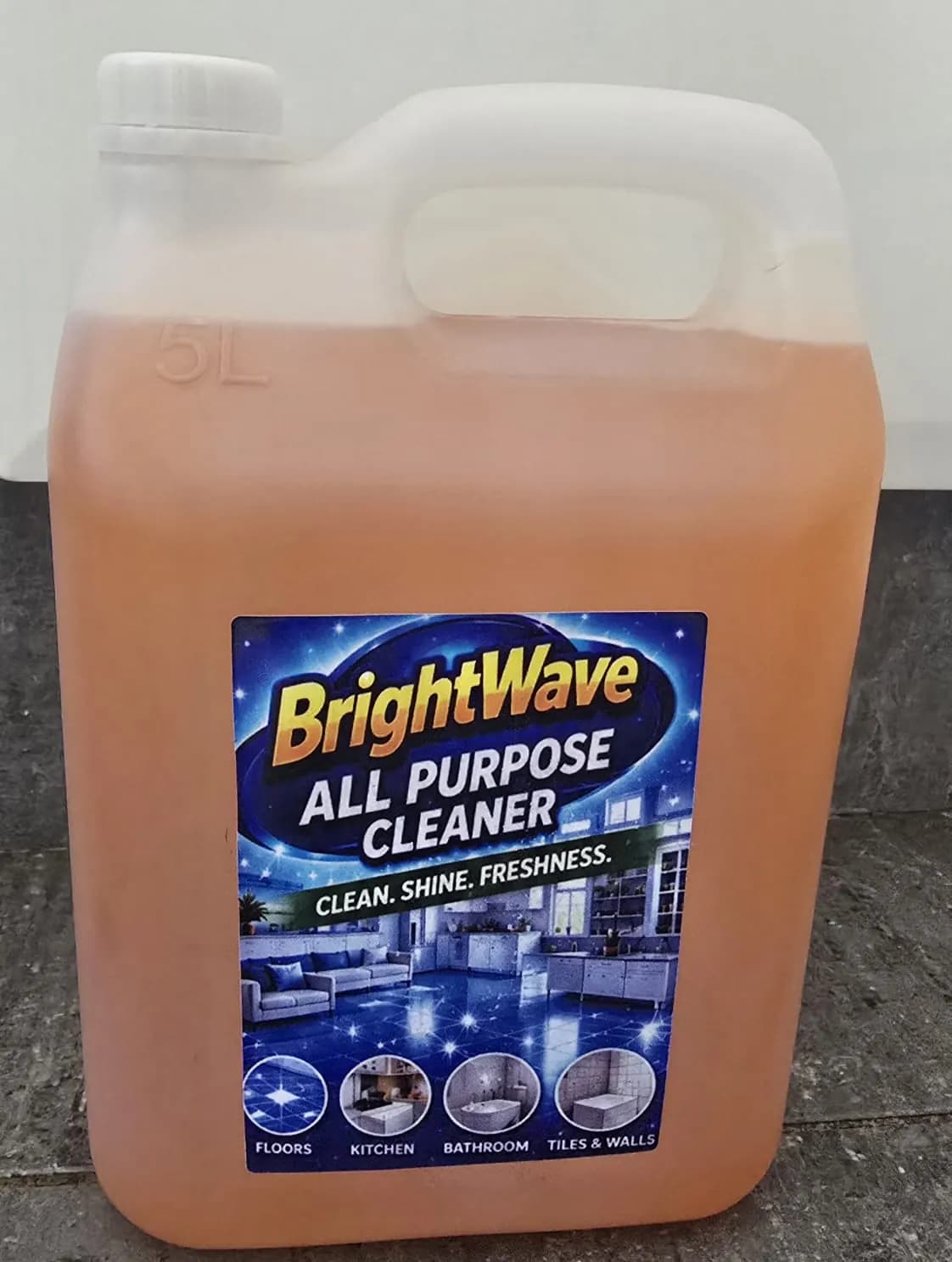 BrightWave All Purpose Cleaner 5L – Citrus Scent Multipurpose Household Cleaning Liquid