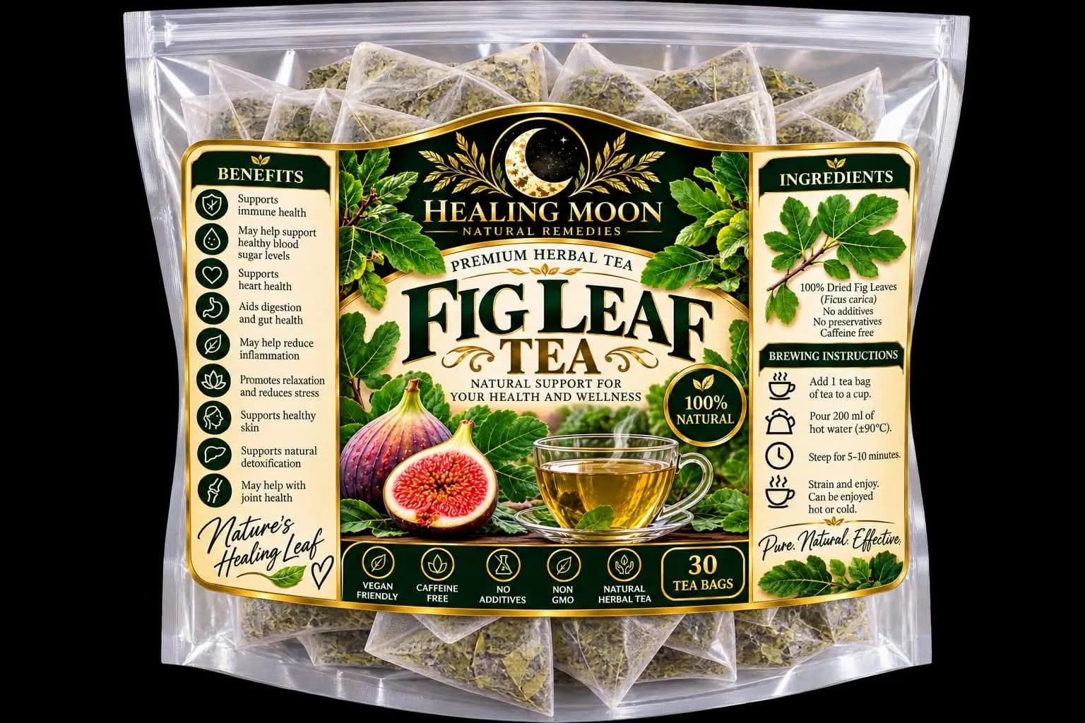 Healing Moon Fig Leaf Tea (30 Bags)