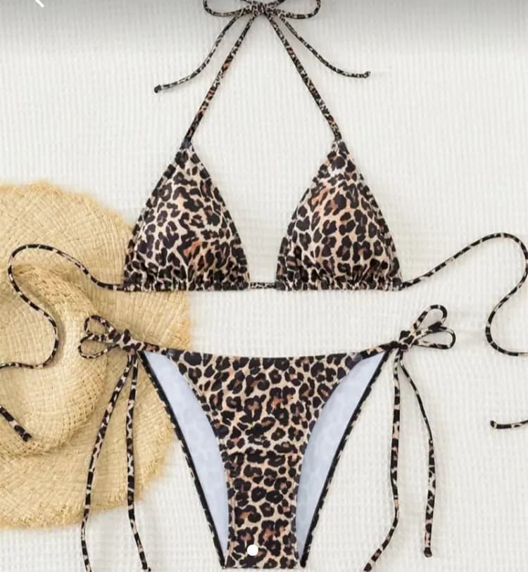 Leopard Print Bikini Set