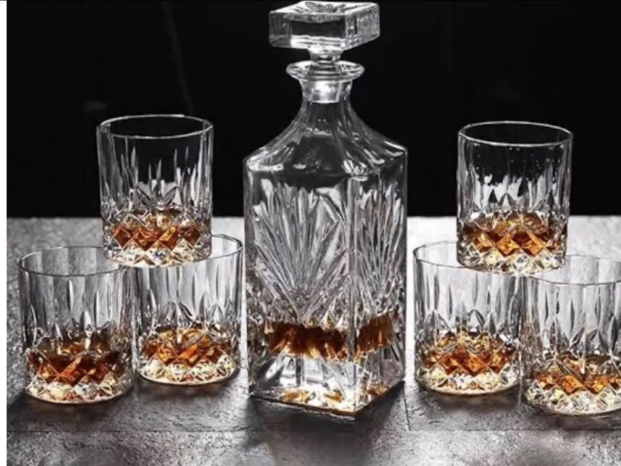 Classic Irish-cut Crystal Whiskey Decanter Set